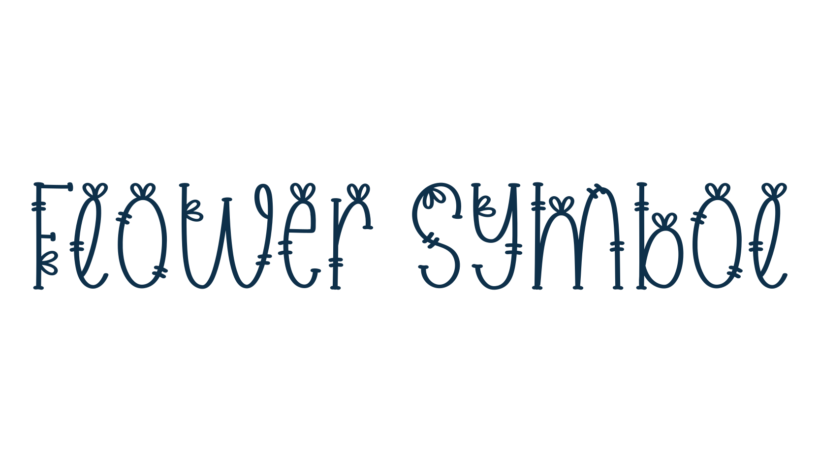 Flower Symbol, decorative font preview