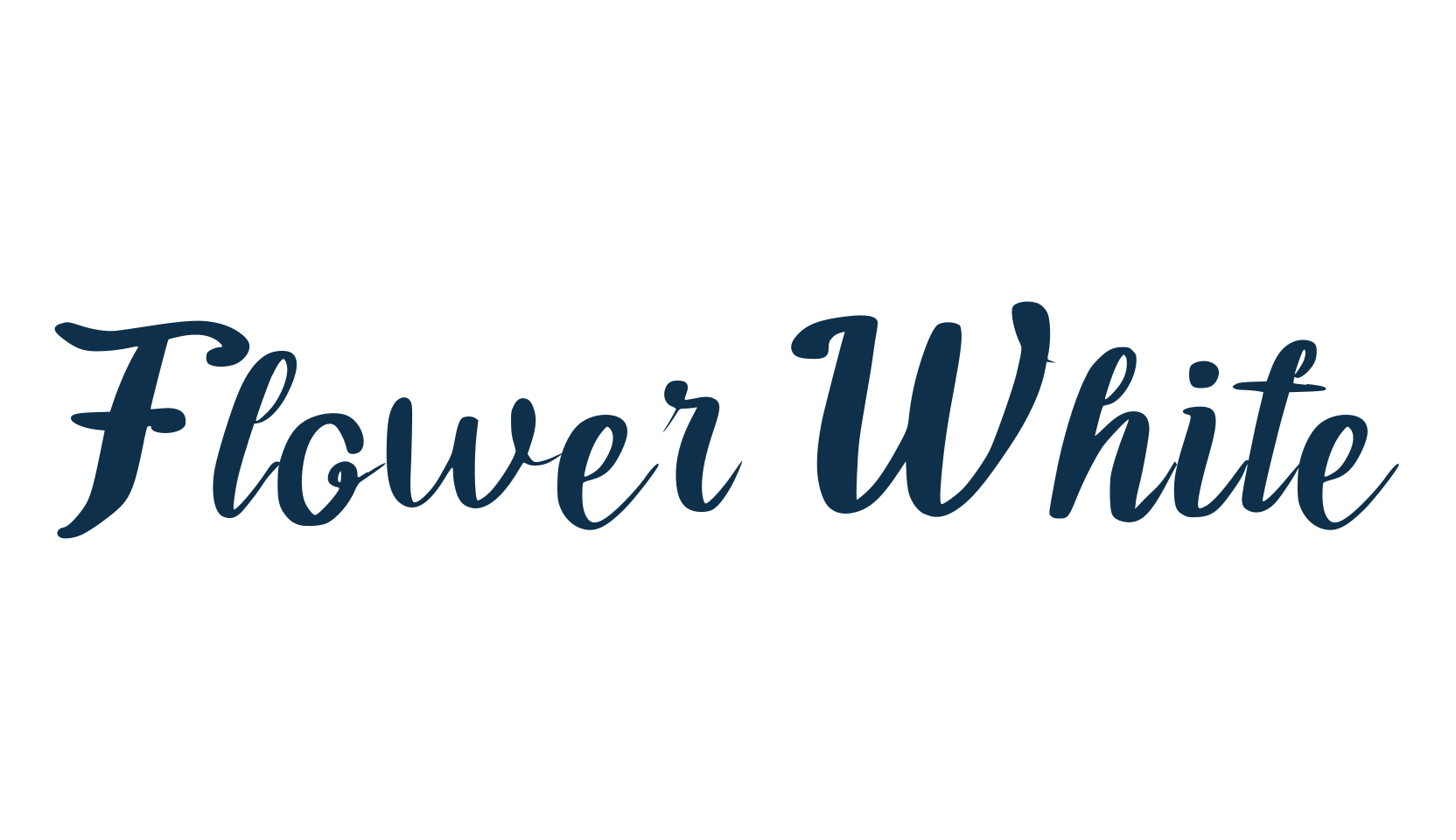 Flower White, various font preview