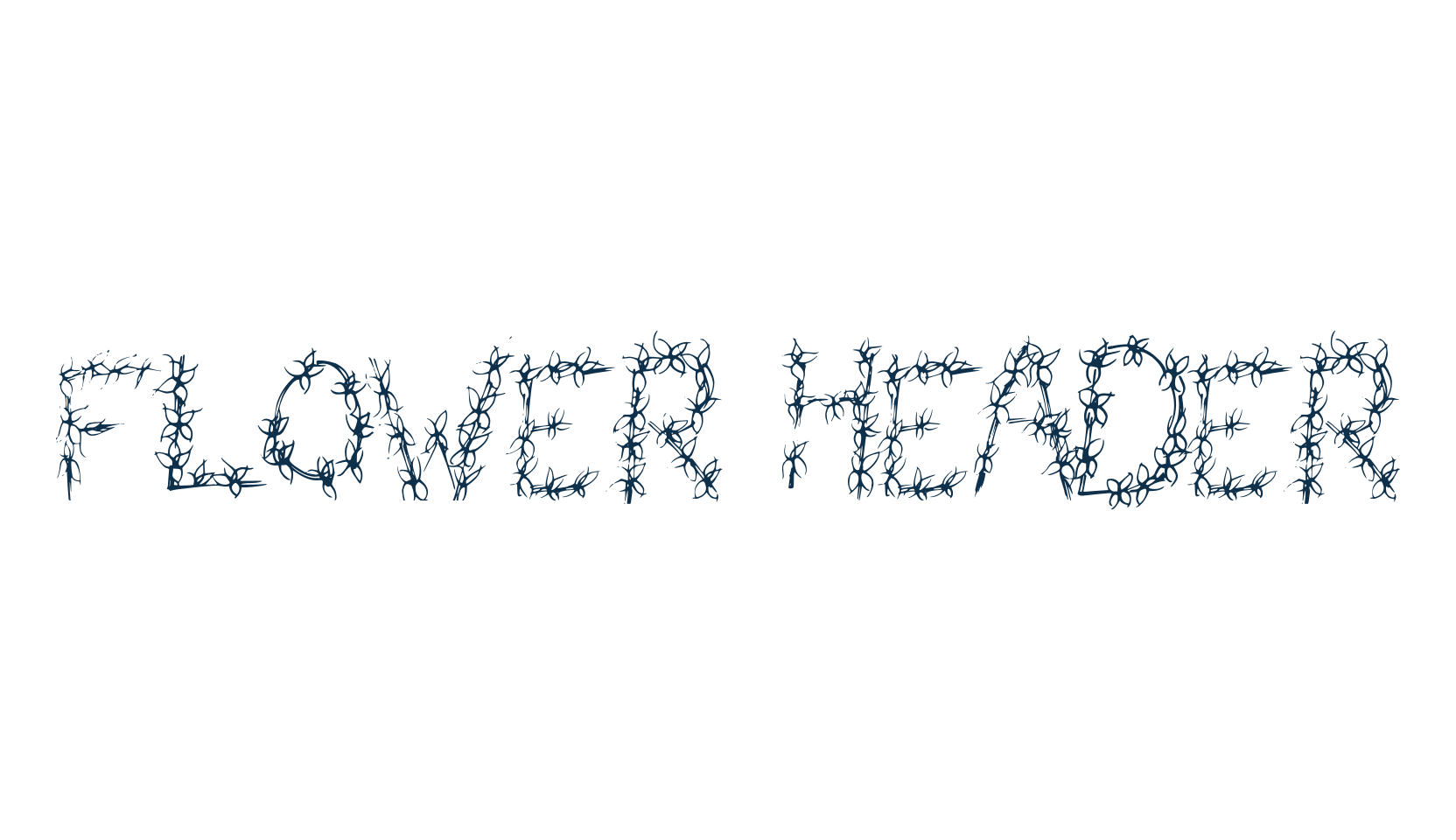 Flower Header, fancy decorative font preview