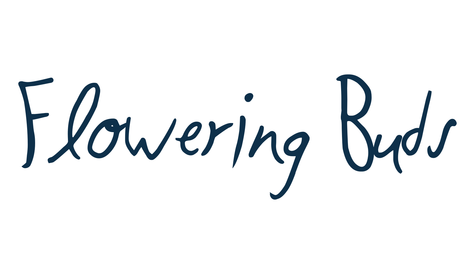 Flowering Buds, handwriting font preview
