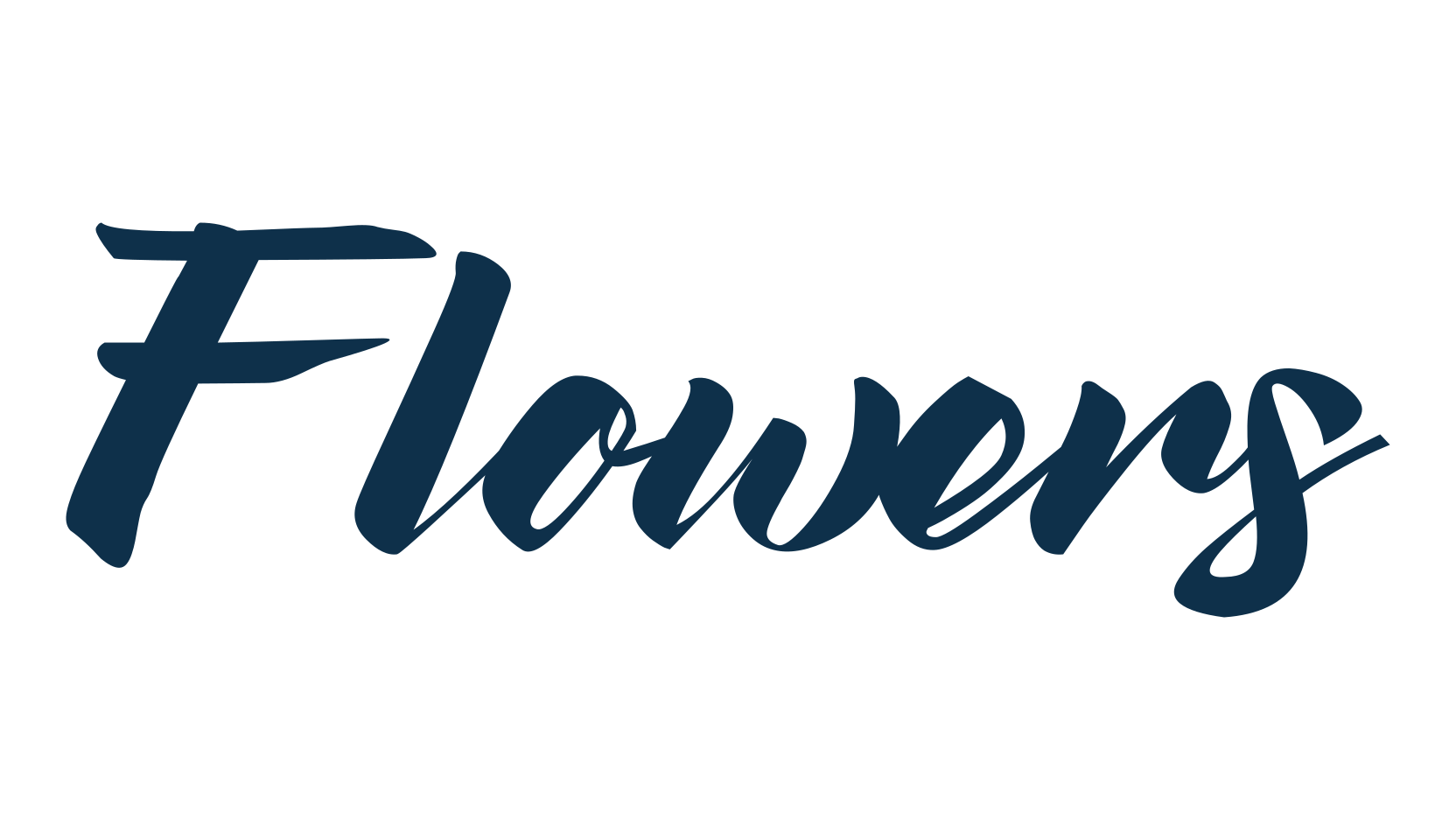 Flowers, brush font preview