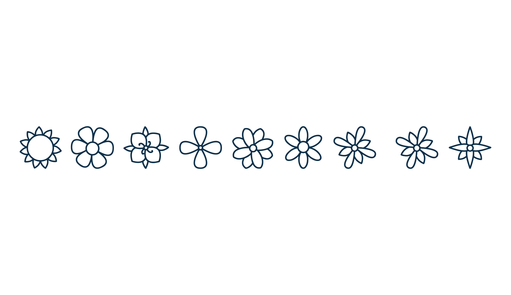 Flowers ST, fancy decorative font preview
