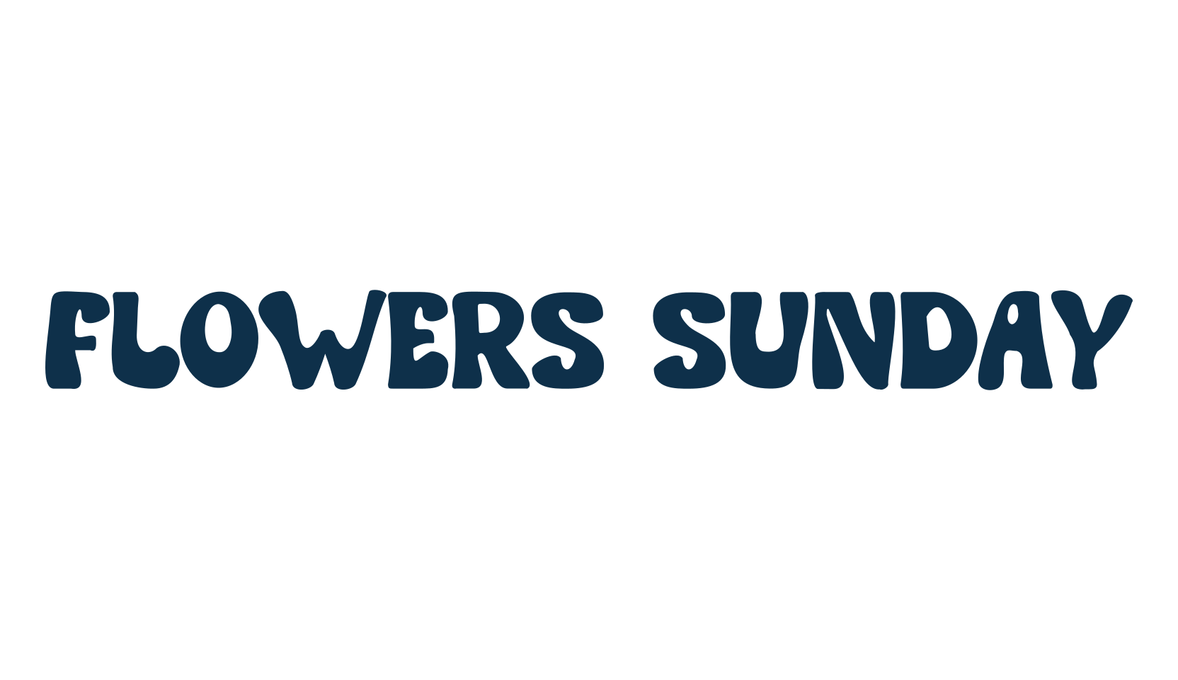 Flowers Sunday, groovy font preview
