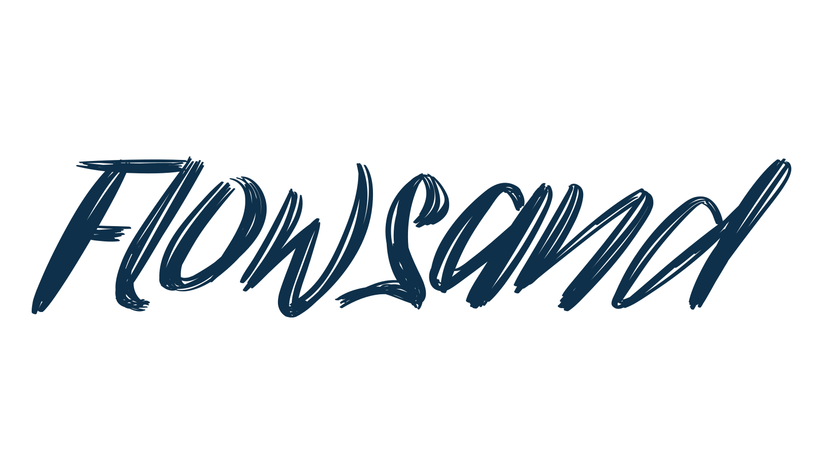 Flowsand, script brush fancy decorative calligraphy font preview