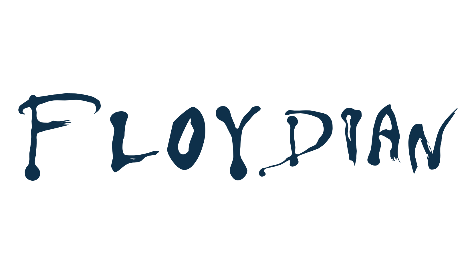 Floydian, script brush fancy decorative calligraphy font preview