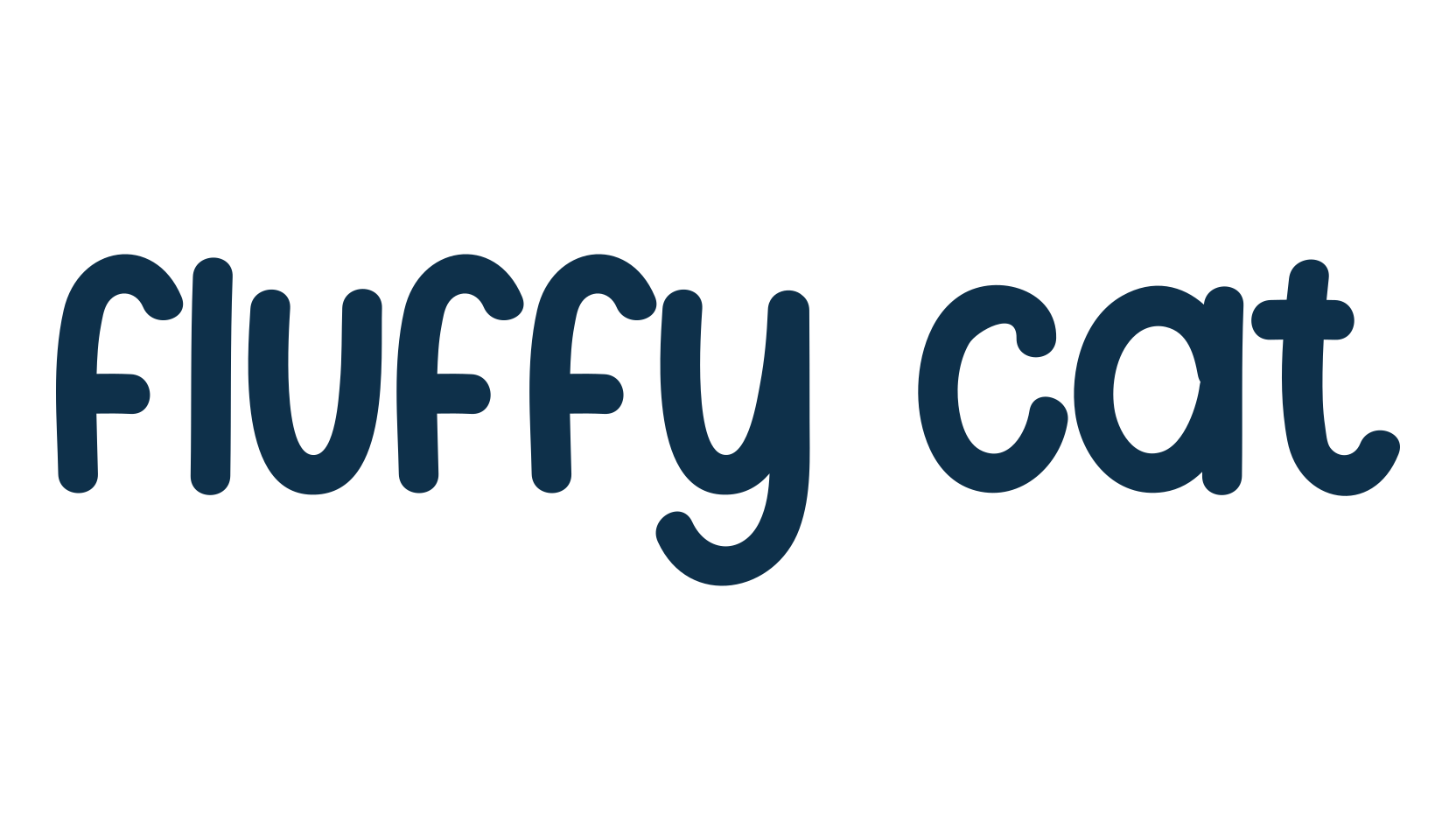 Fluffy Cat, various font preview