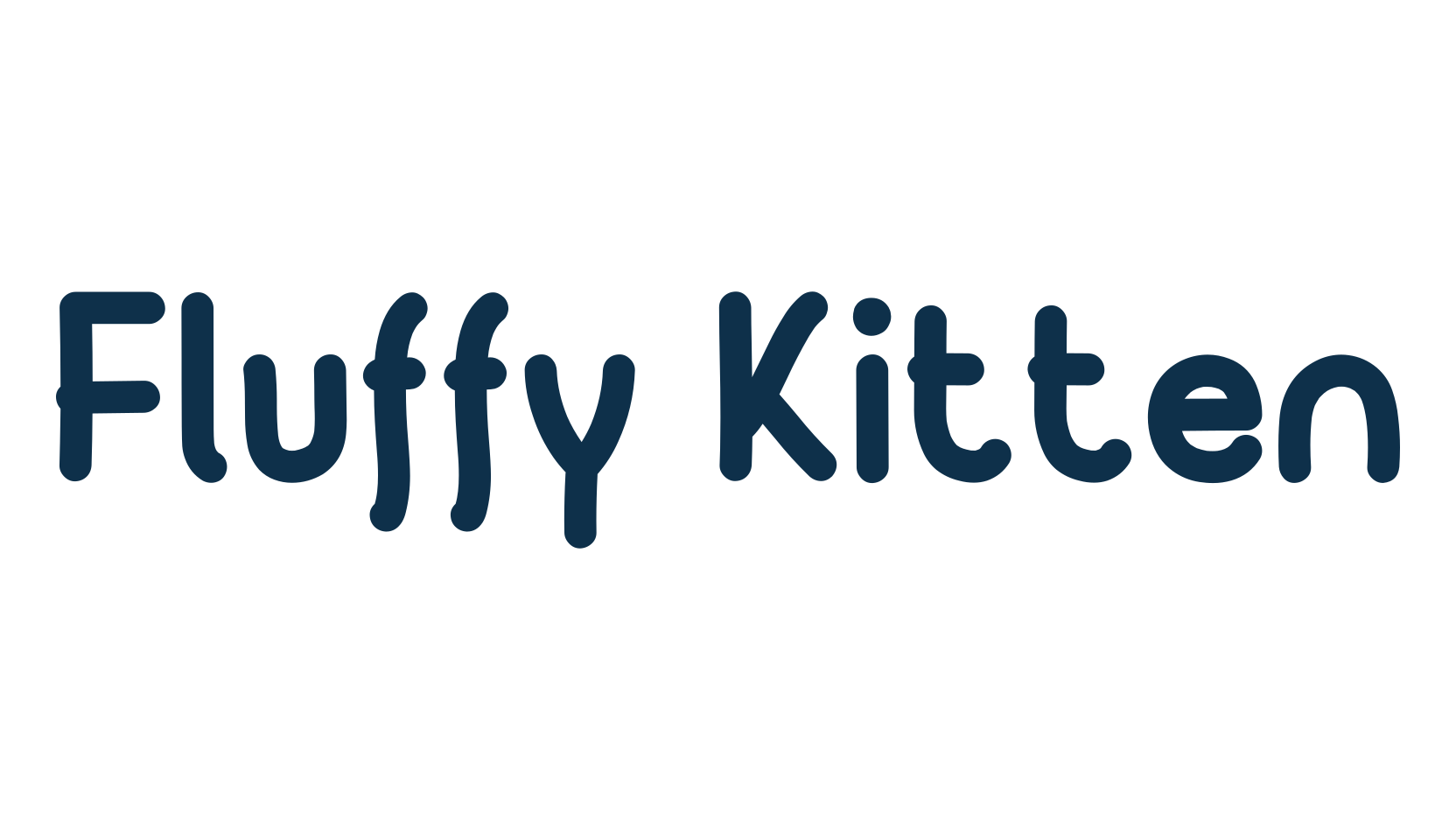 Fluffy Kitten, script handwritten fancy decorative calligraphy font preview
