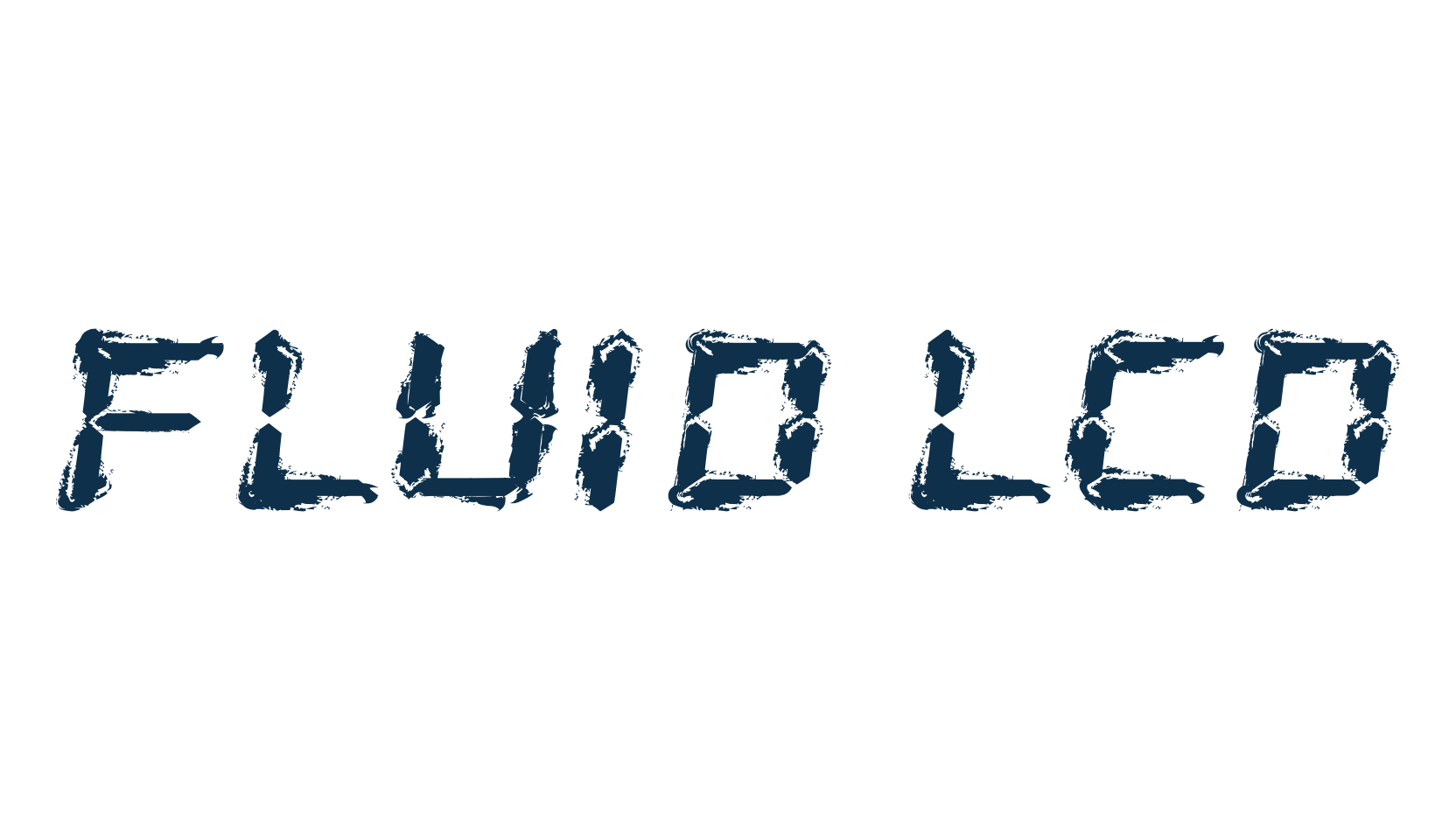 Fluid LCD, eroded font preview
