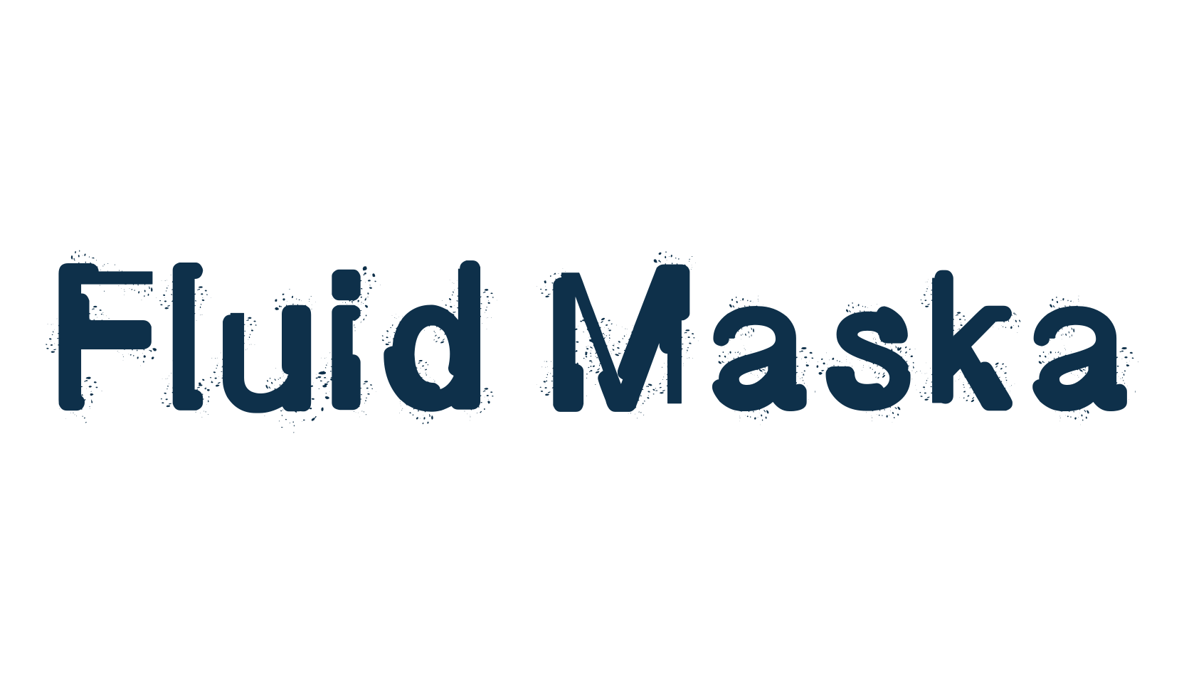 Fluid Maska, fancy eroded decorative font preview
