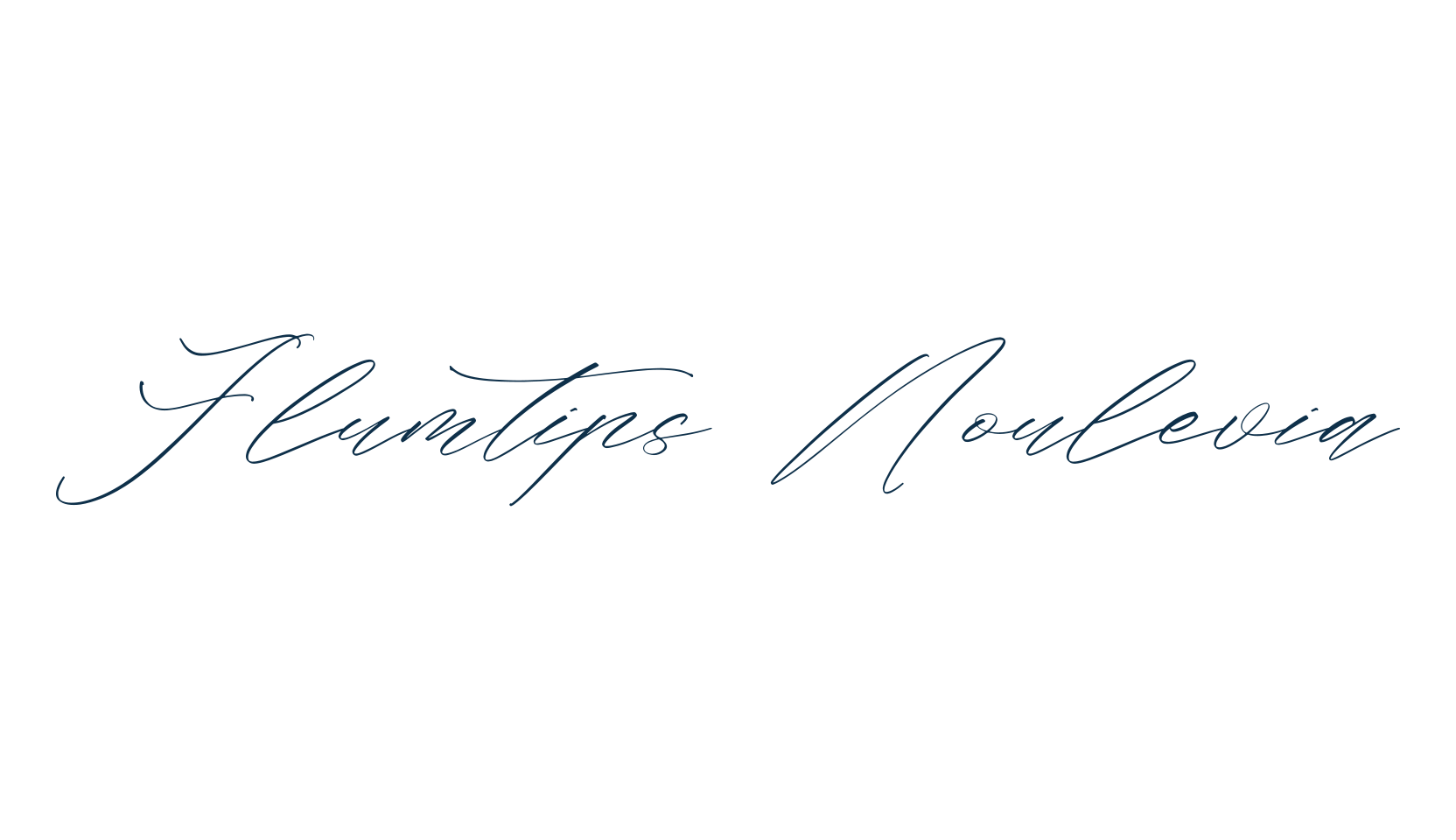 Flumtips Noulevia, handwriting font preview