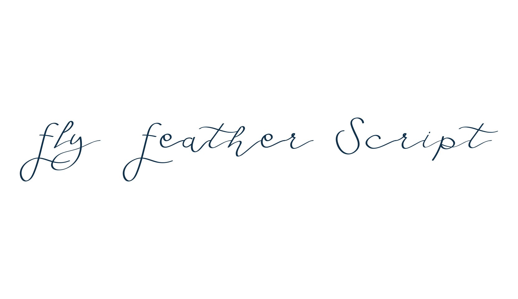 Fly Feather Script, script handwritten fancy decorative calligraphy font preview