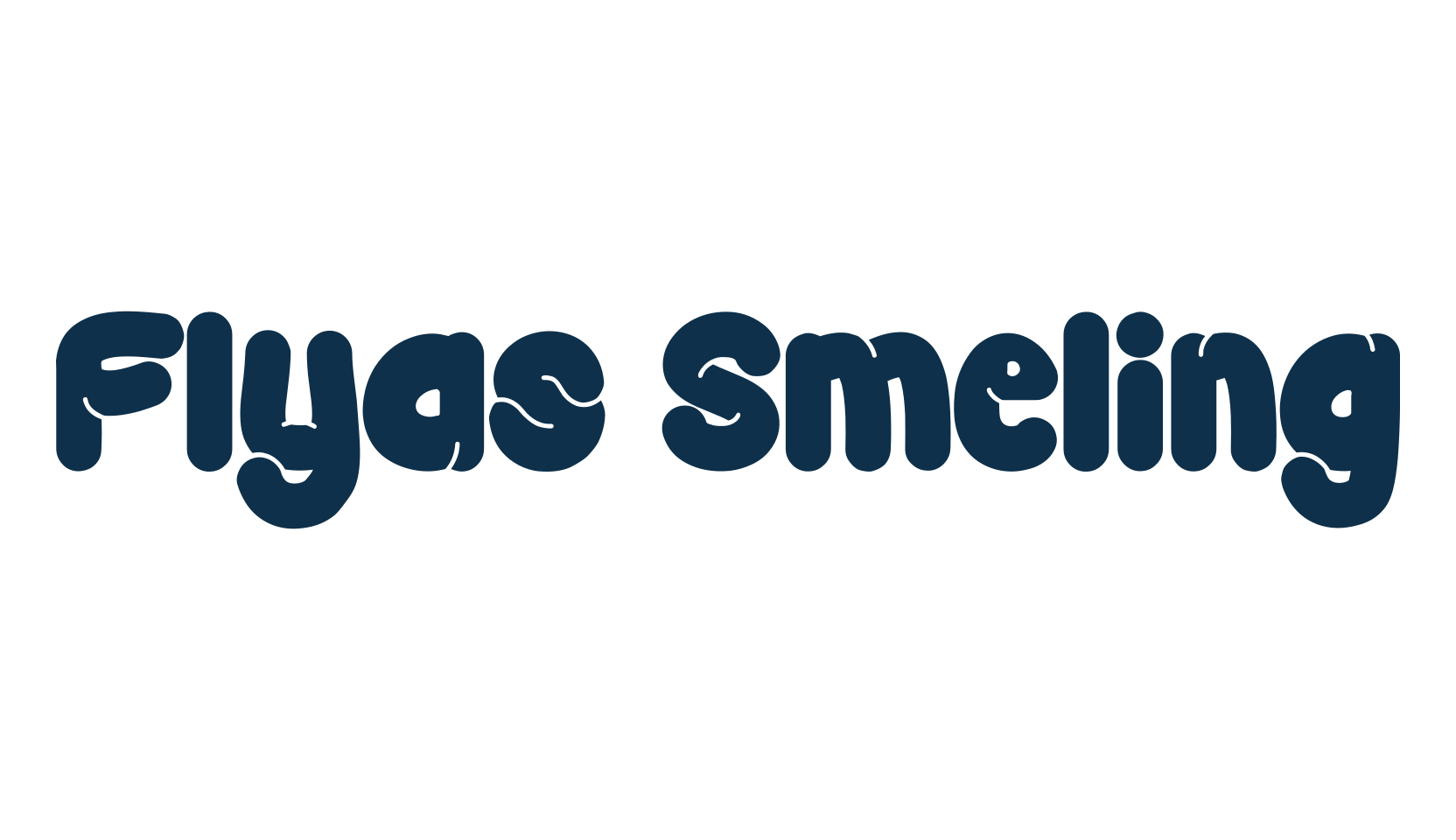 Flyas Smeling, groovy font preview