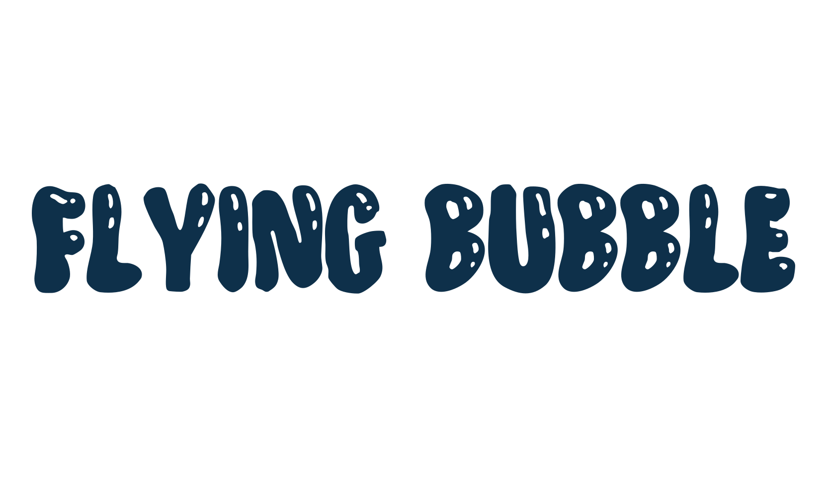Flying Bubble, fancy cartoon decorative font preview