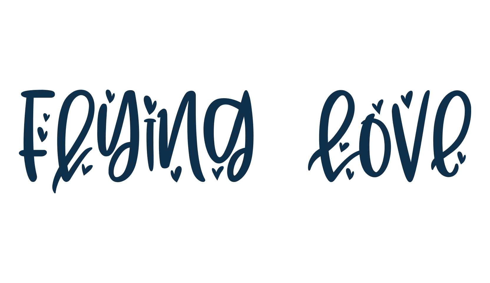 Flying Love, fancy decorative font preview