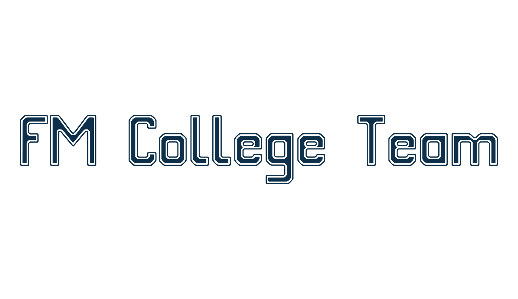 FM College Team, fancy old school decorative font preview