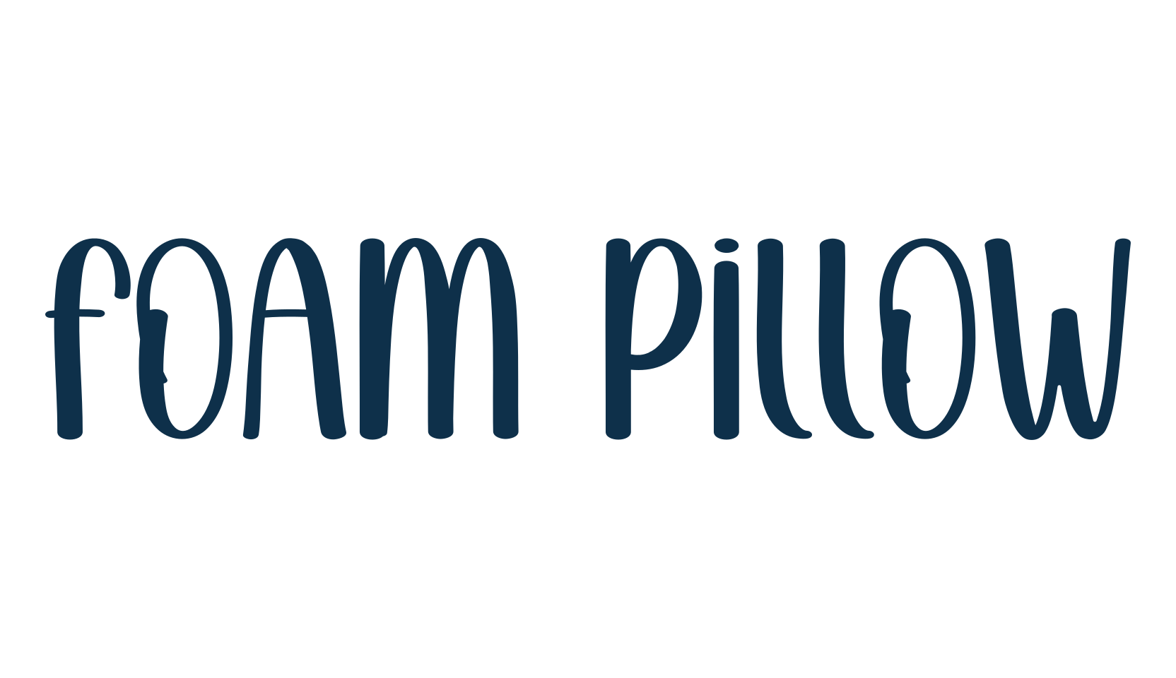 Foam Pillow, fancy decorative font preview