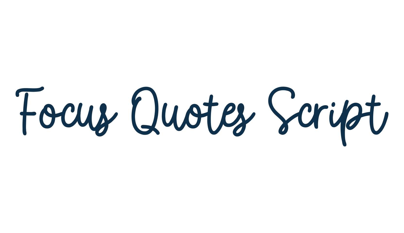 Focus Quotes Script, script handwritten fancy decorative calligraphy font preview