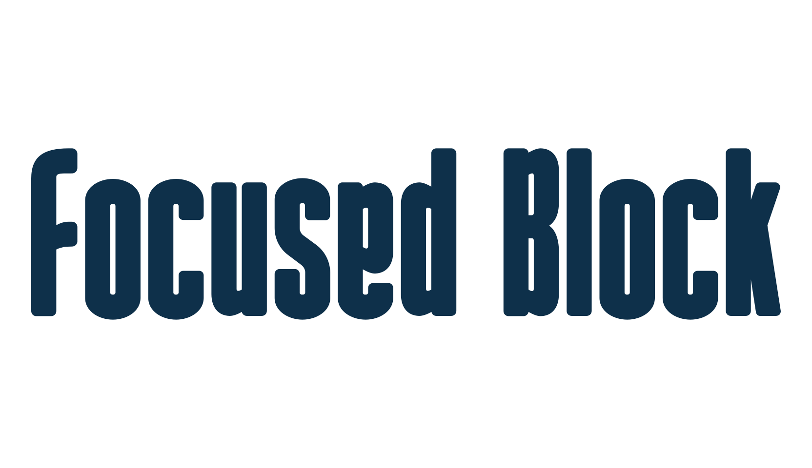 Focused Block, basic sans serif font preview