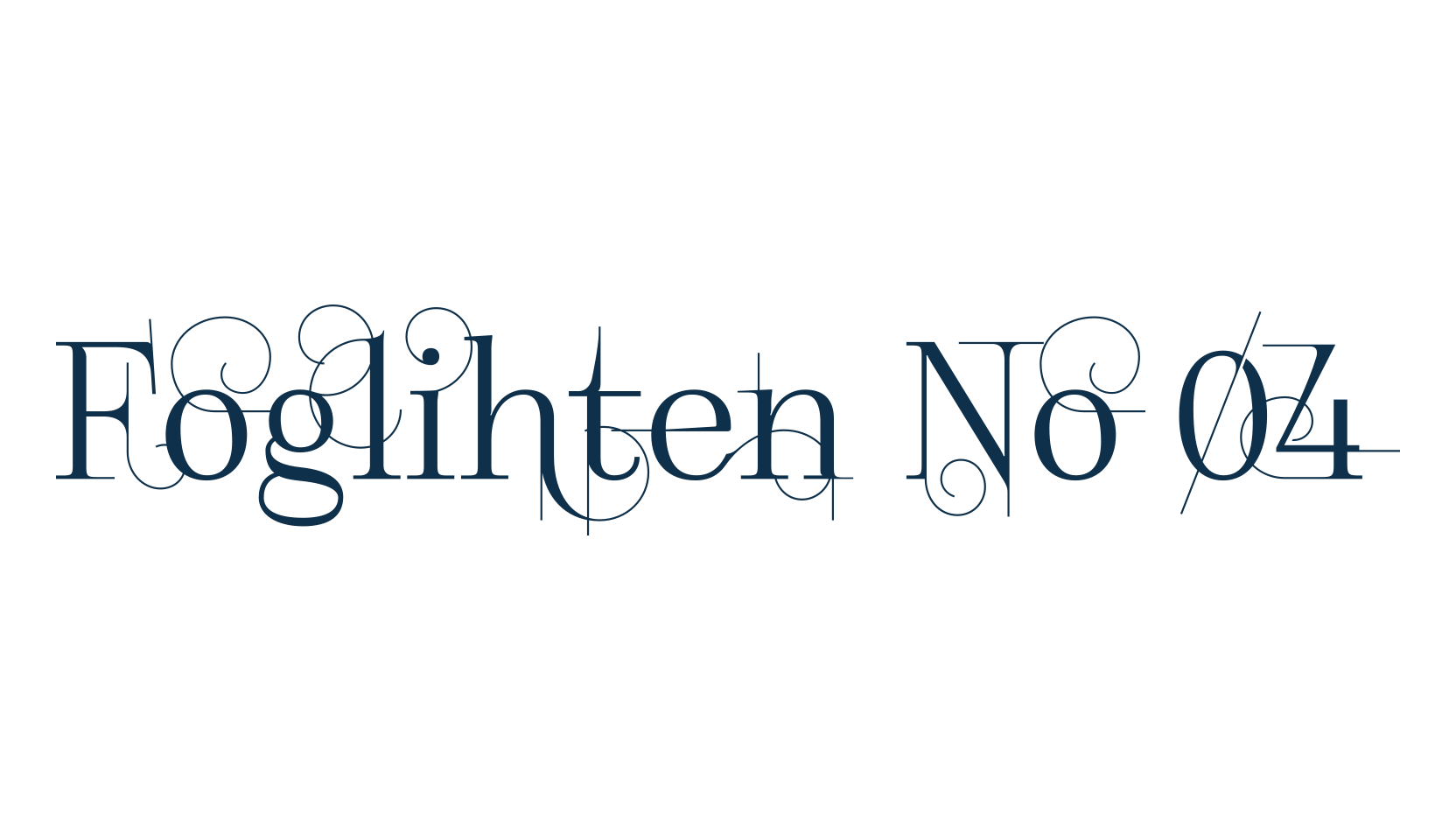 Foglihten No 04, fancy various basic font preview