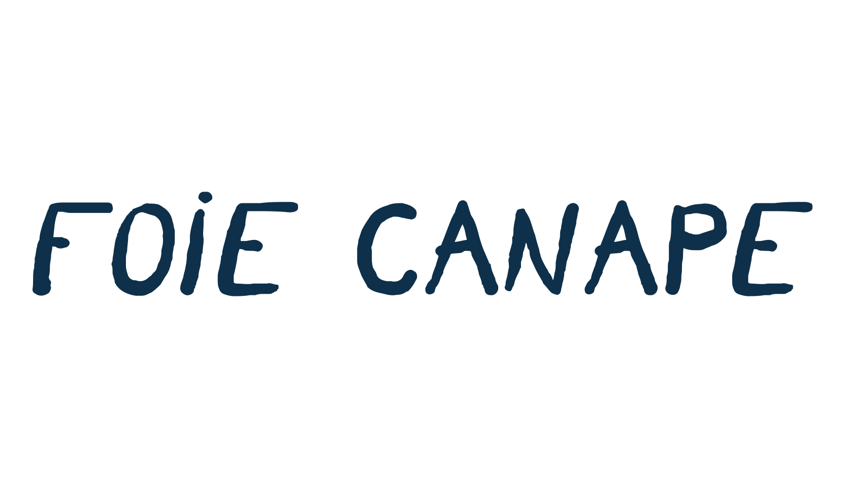 Foie Canape, cartoon font preview