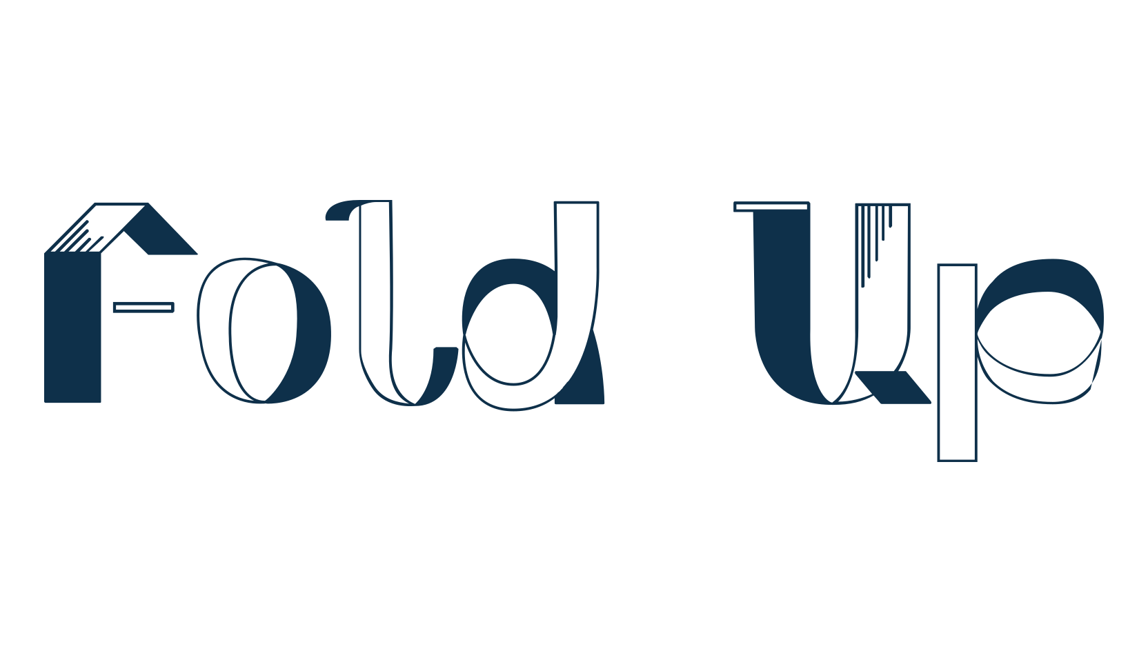 Fold Up, fancy various decorative font preview