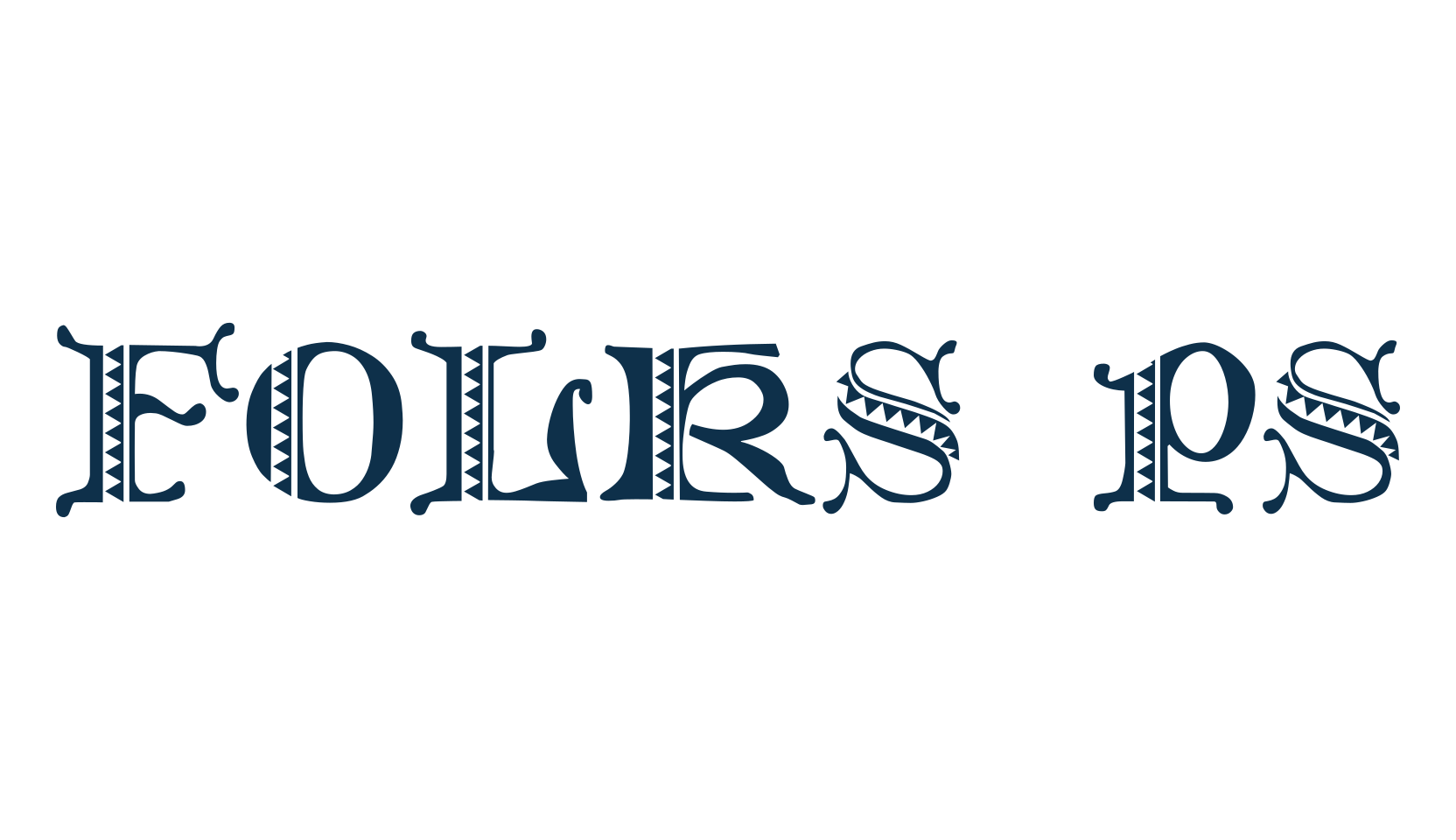 Folks PS, fancy retro decorative font preview