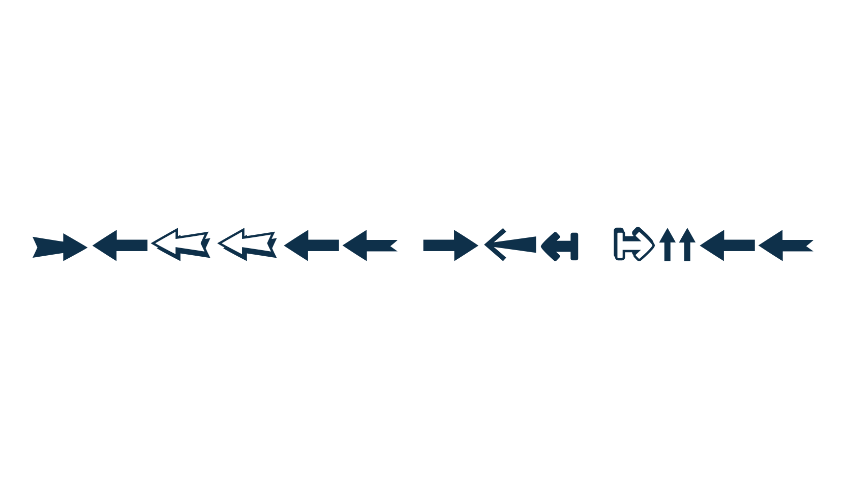 Follow The Arrow, fancy decorative font preview