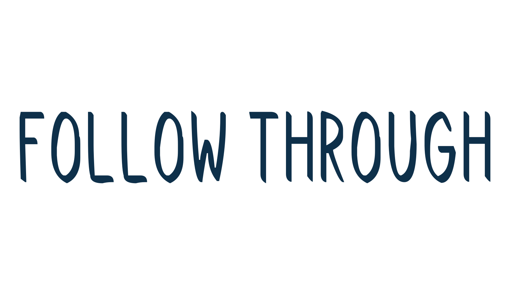 Follow Through, handwriting font preview