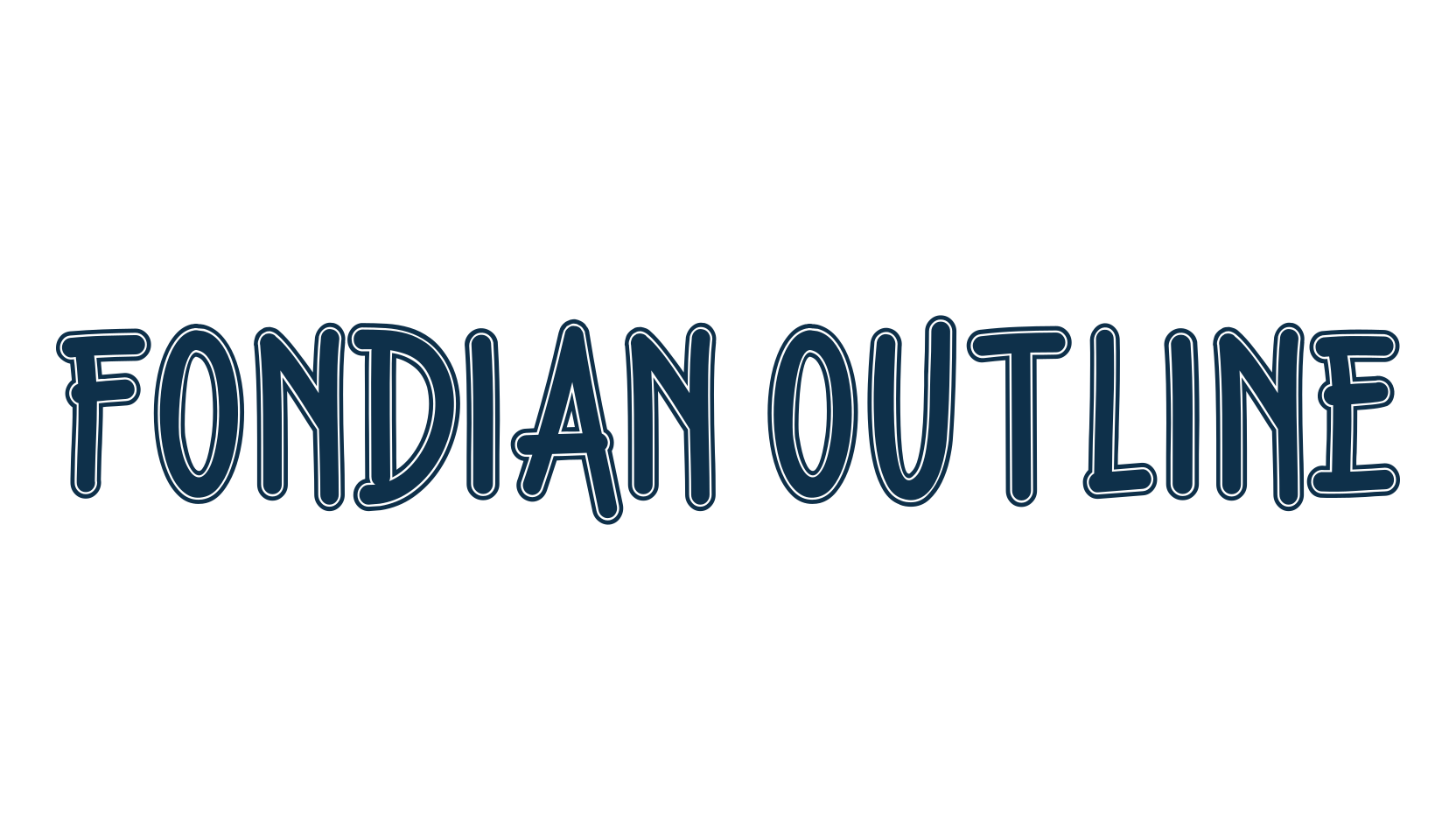 Fondian Outline, various font preview
