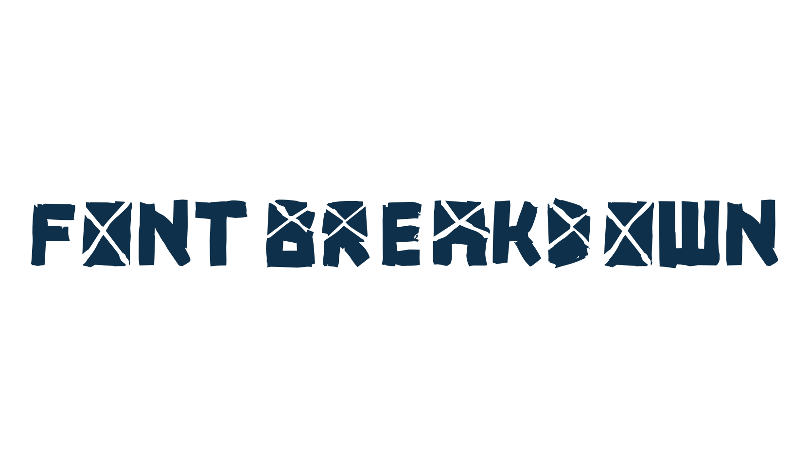 Font Breakdown, fancy stencil, army decorative font preview