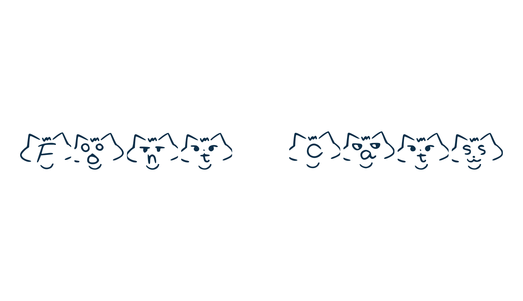 Font Cats, fancy decorative font preview