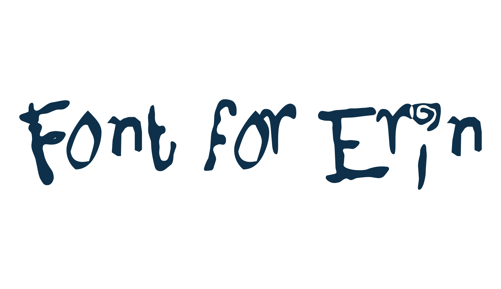 Font for Erin, various font preview
