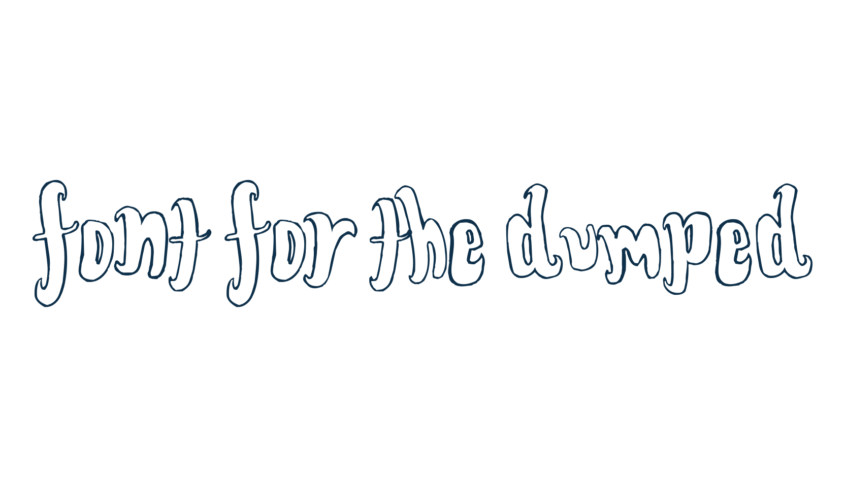 Font for the dumped, fancy cartoon decorative font preview