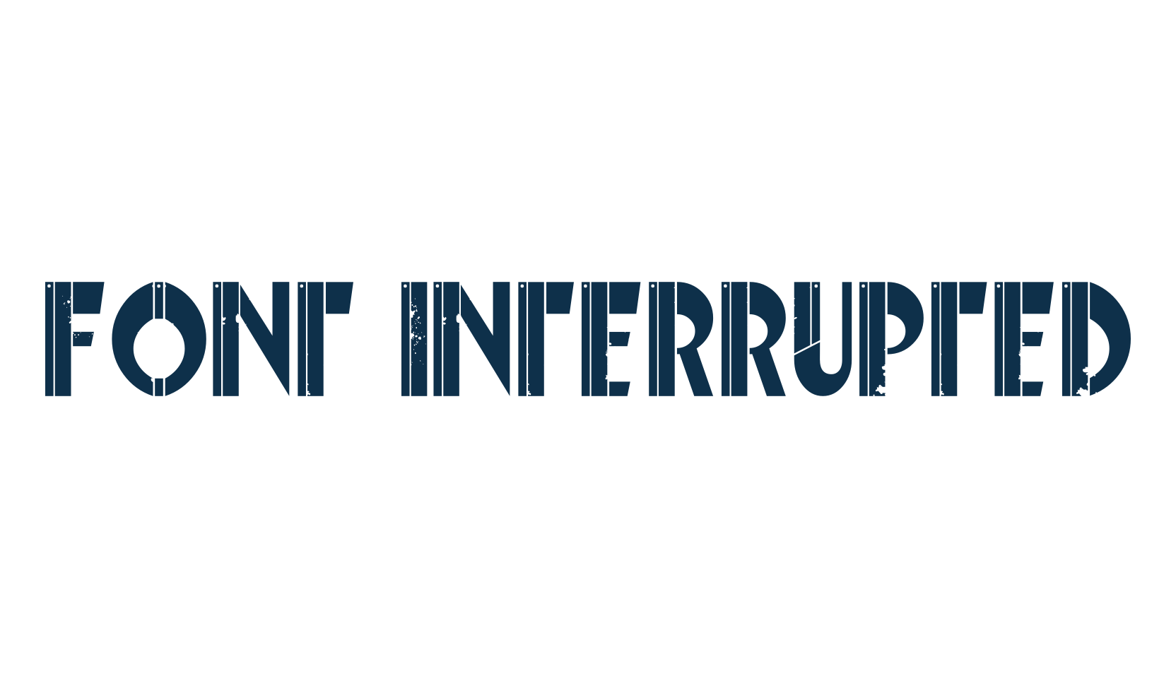 Font Interrupted, eroded font preview