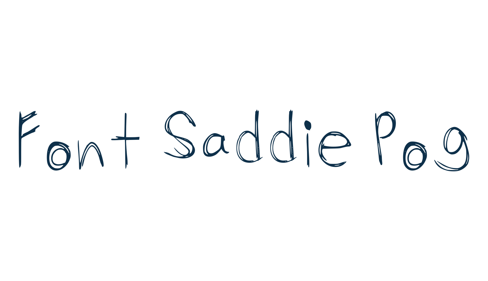 Font Saddie Pog, script trash fancy decorative calligraphy font preview