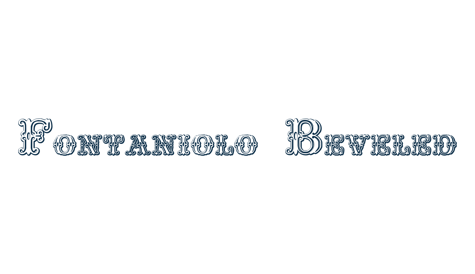 Fontaniolo Beveled, fancy retro decorative font preview