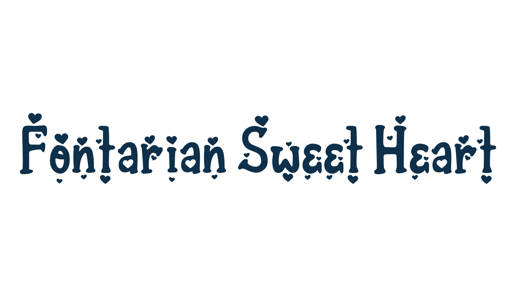 Fontarian Sweet Heart, display market font preview