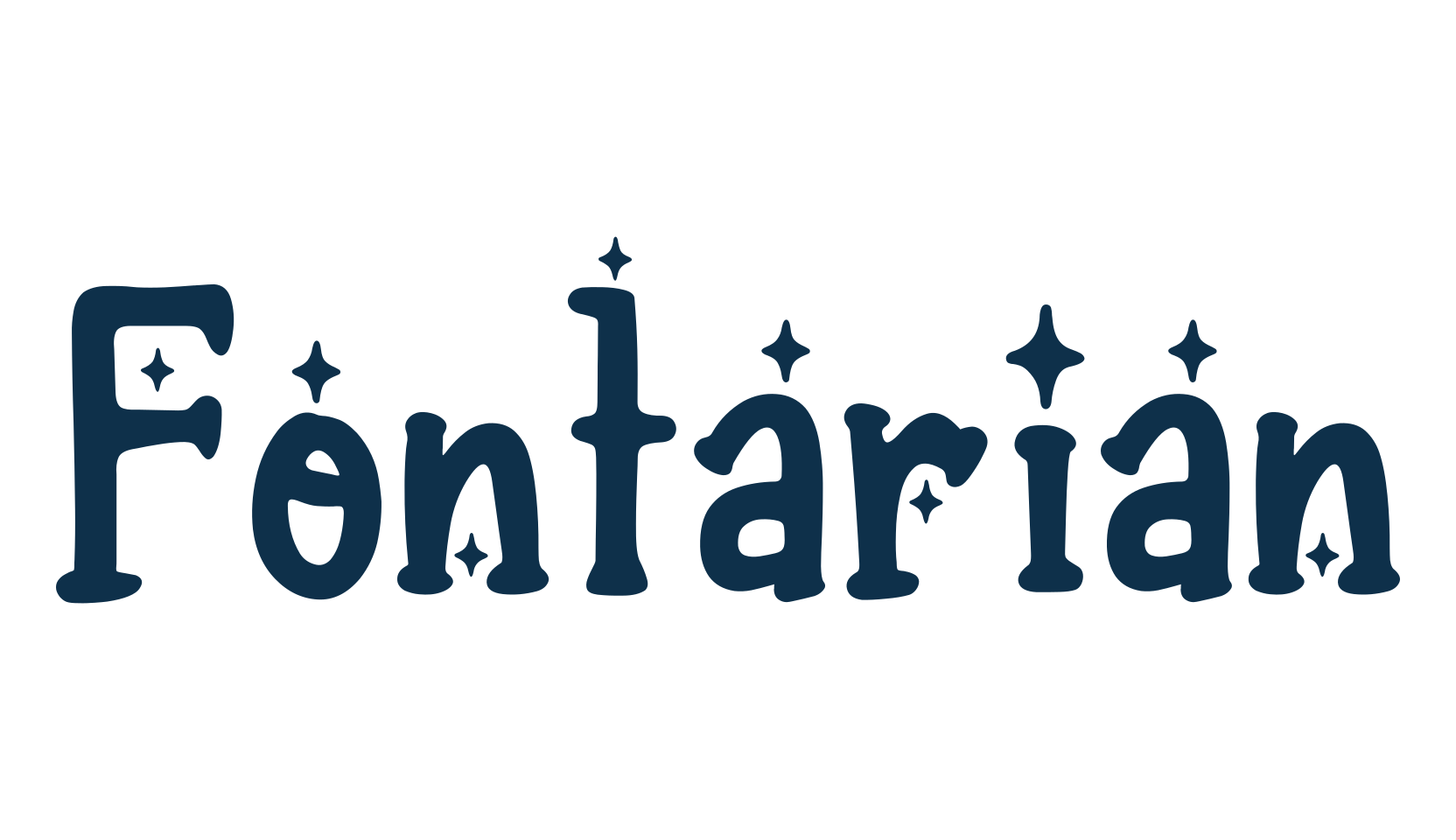 Fontarian, cartoon font preview