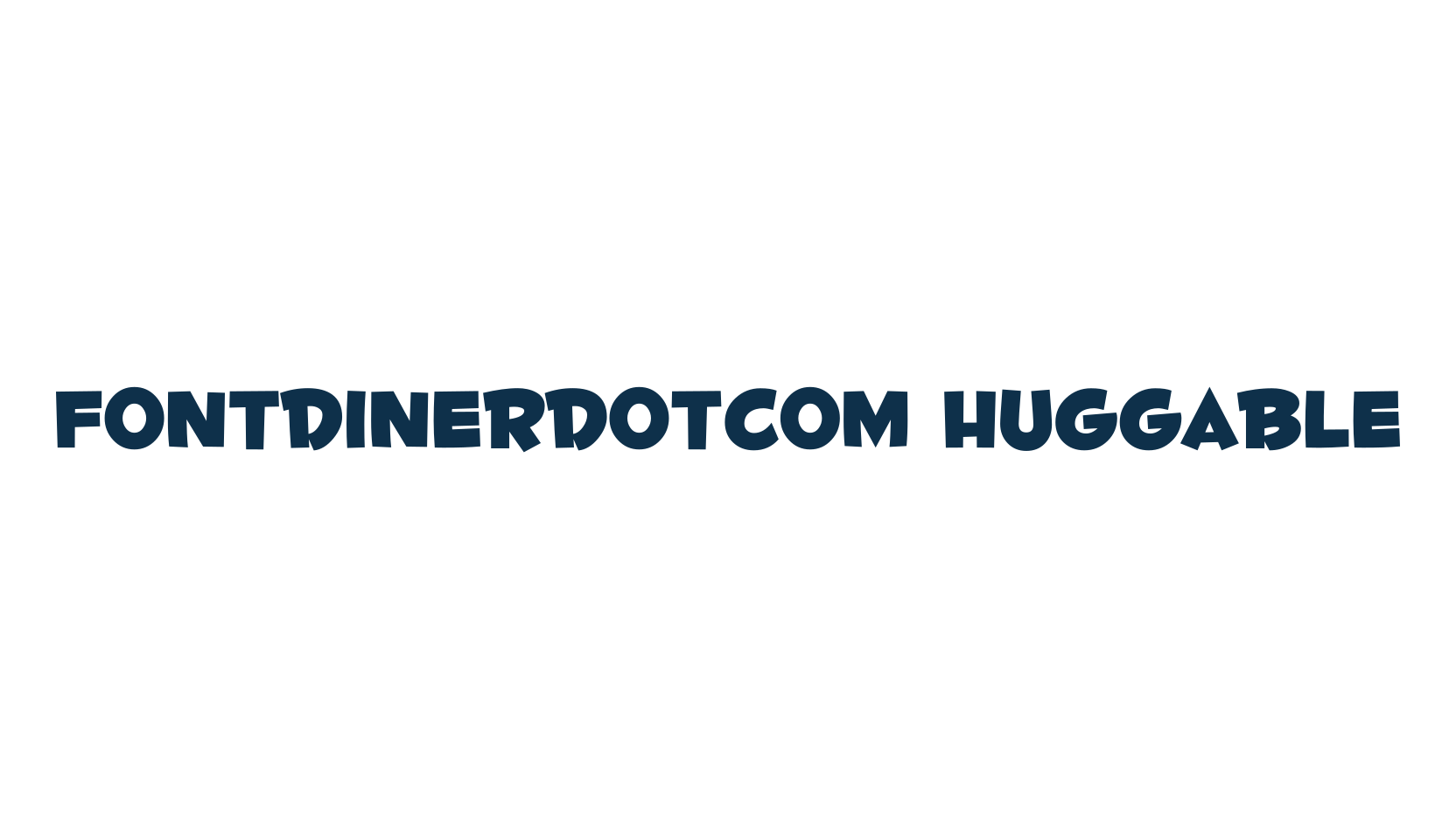 Fontdinerdotcom Huggable, fancy cartoon decorative font preview