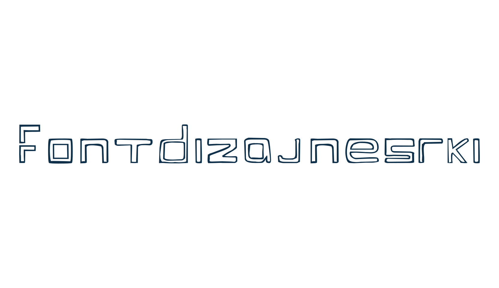 Fontdizajnesrki, fancy cartoon decorative font preview