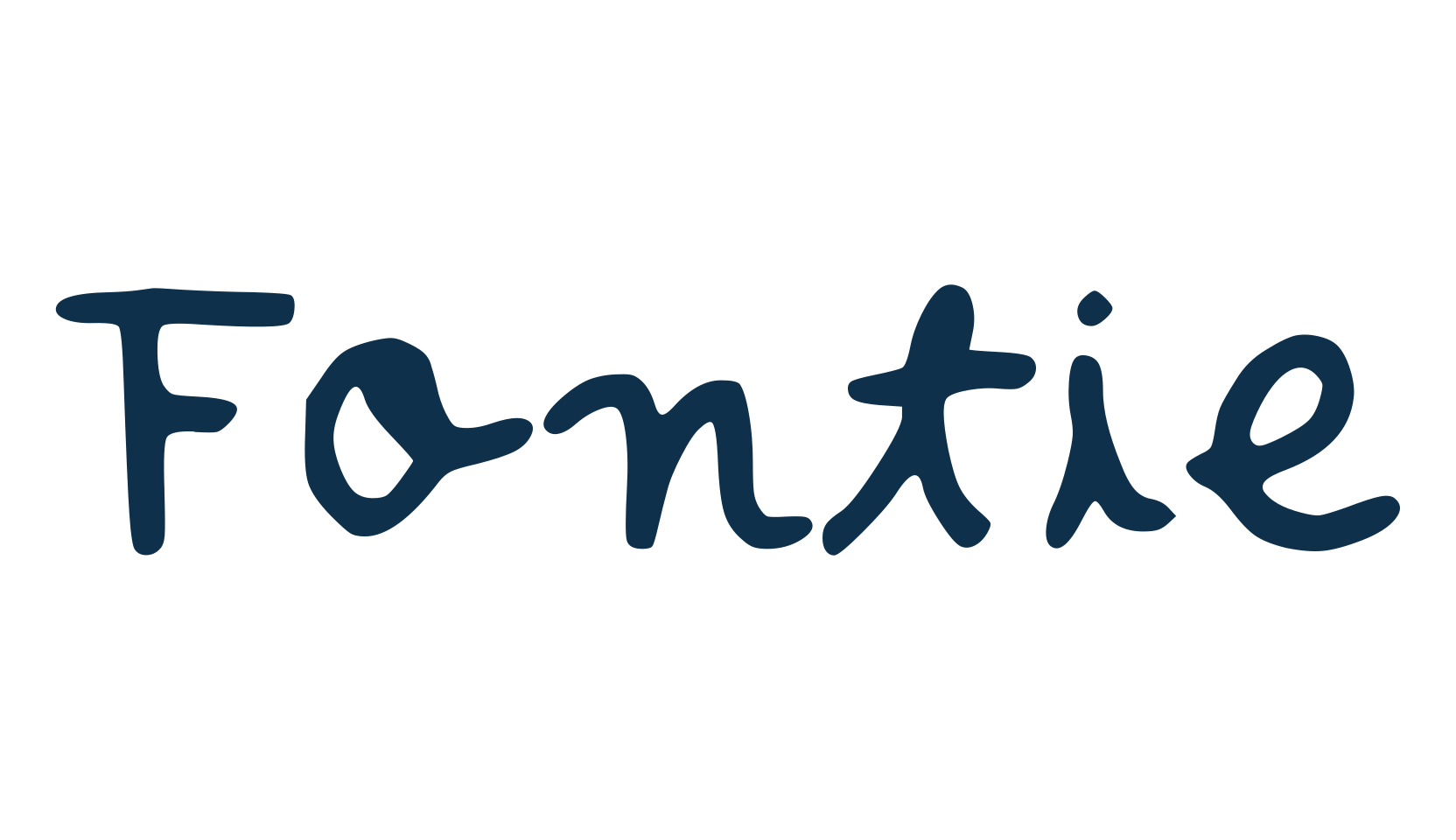 Fontie, handwriting font preview