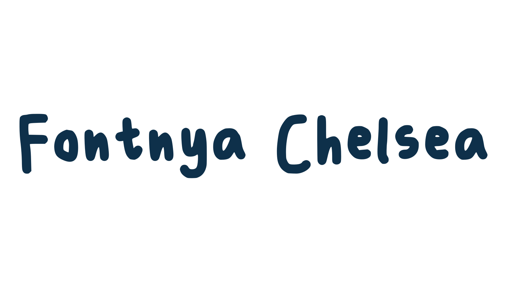 Fontnya Chelsea, script handwritten fancy decorative calligraphy font preview