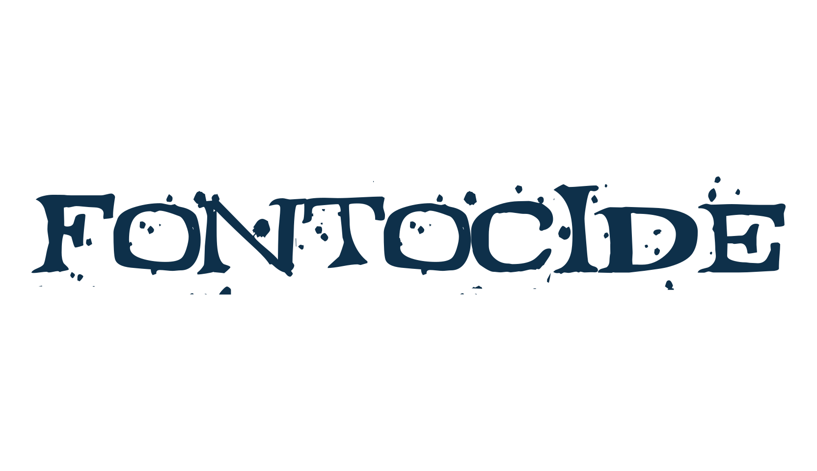 Fontocide, cartoon font preview