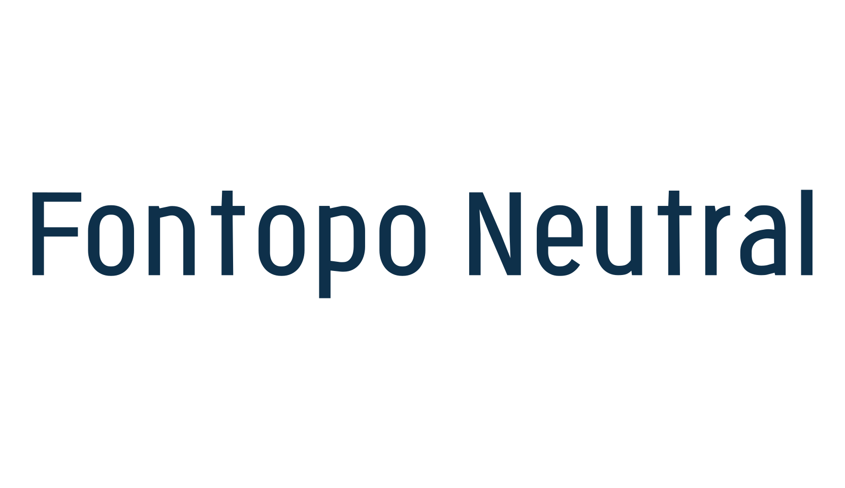 Fontopo Neutral, basic sans serif font preview