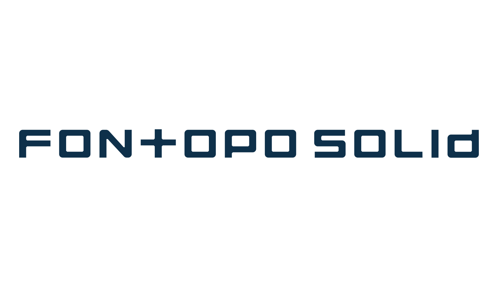 Fontopo Solid, fancy various techno sci-fi font preview