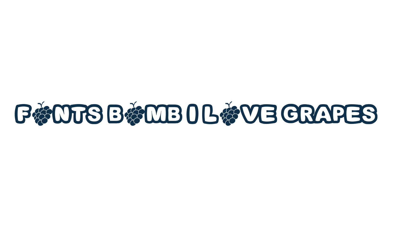 Fonts Bomb I love grapes, fancy various decorative font preview