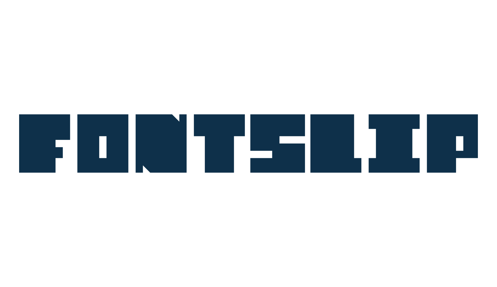 FontSlip, techno square sci-fi font preview