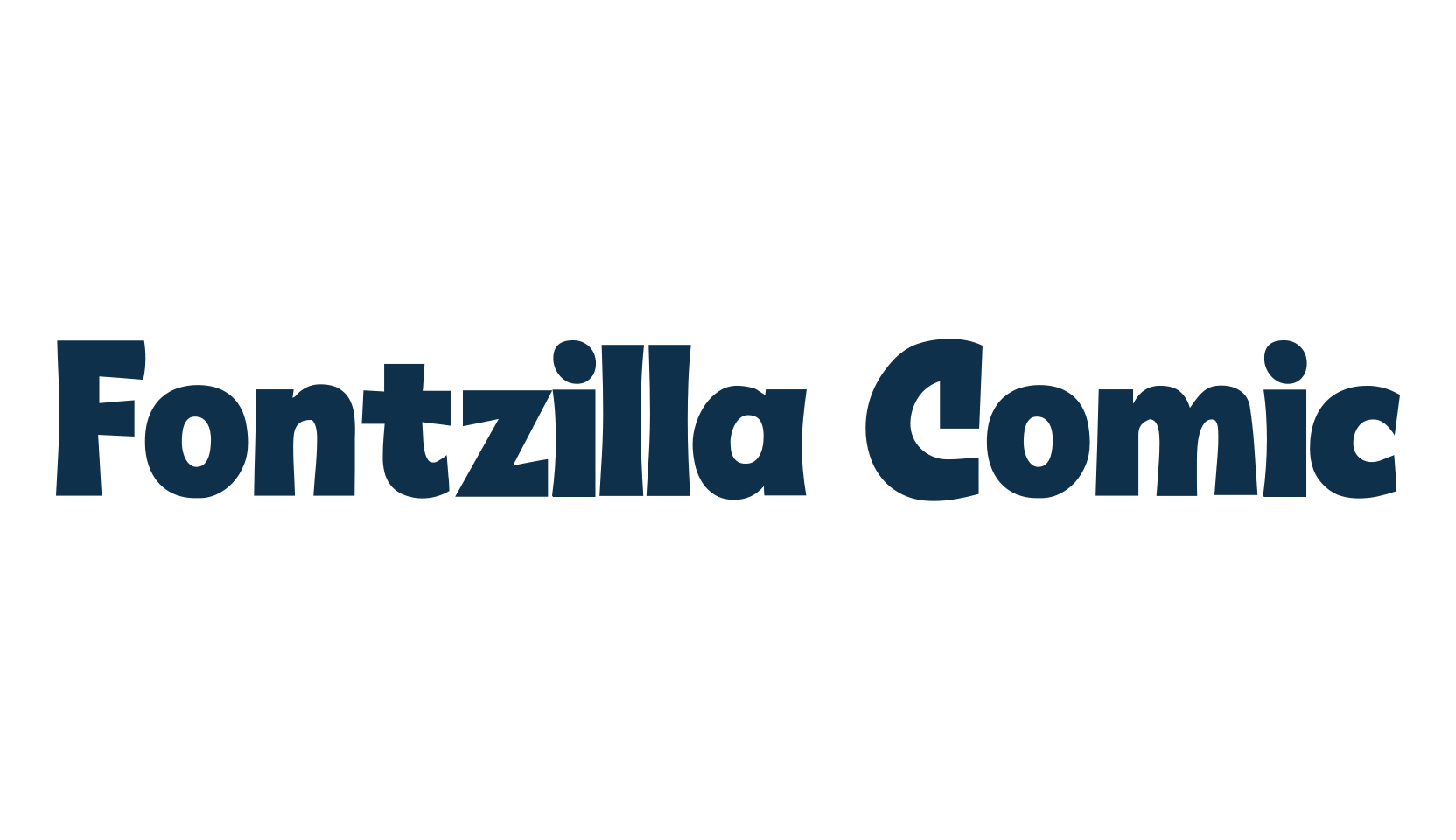 Fontzilla Comic, cartoon font preview