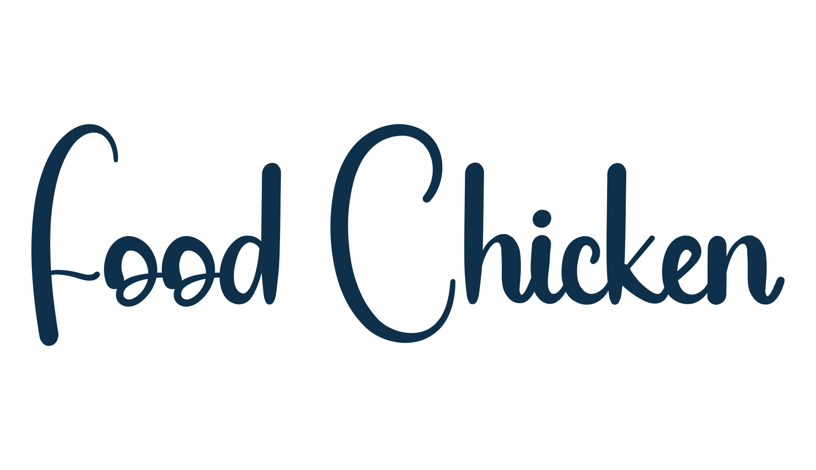 Food Chicken, script handwritten fancy decorative calligraphy font preview