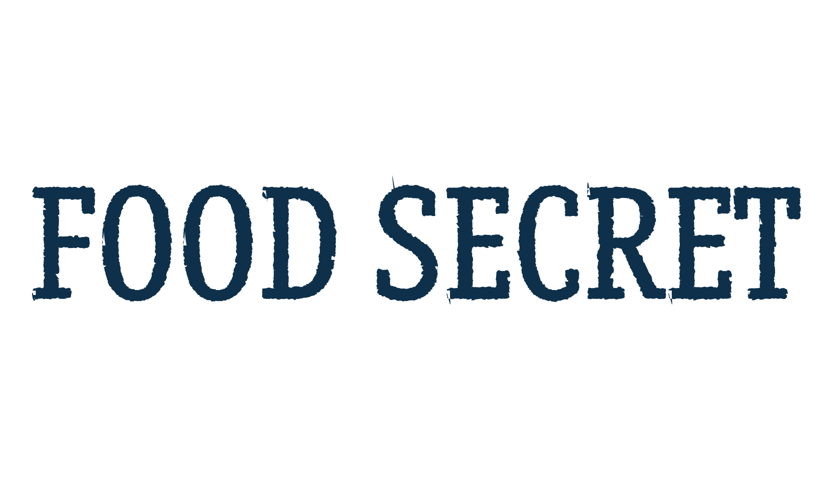 Food Secret, fancy eroded decorative font preview